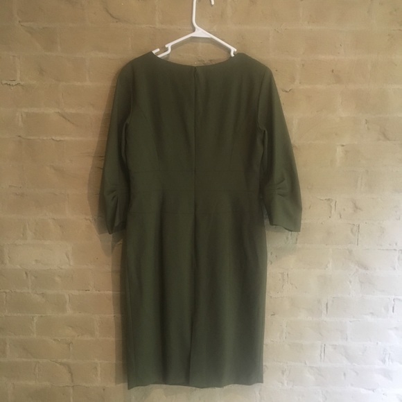 {Lafayette 148 New York} Olive Sheath Dress - sz 6 - Picture 5 of 8